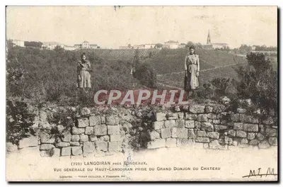 Langoiran près Bordeaux — Vue générale du Haut-Langoiran prise du Grand Donjon du Château — éditeur Henry Guillain, F. Toubouvé, AA