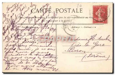Valence — Stary Most — widok mostu wiszącego z wieżą i miastem na tle — L.V.&C° nr 22 — Rewers