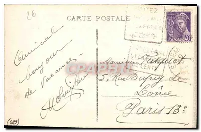 Ruiny zamku feudalnego Rochechinard — St-Jean-en-Royans (Drôme) — P. L. n° 48 bis — Rewers