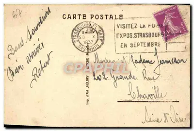 Strasbourg — Katedra — Wyd. Artystyczne 'Hélias' (Mogneville) — Rewers