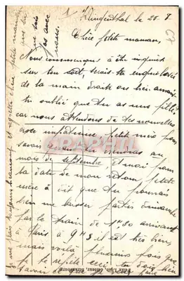 Mont Sainte-Odile i Ottrott — widok panoramiczny z liniami kolejowymi — nieznany wydawca — Rewers
