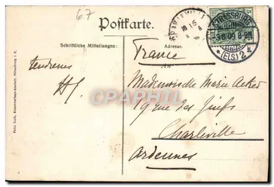 Estrasburgo i. E. — Orangerie, Bauernhaus e Lago — Felix Luid, Kunstverlags-Anstalt — Verso