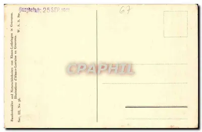 Zamek Hohkönigsburg — Alzacja — Wydawca Gravuren, seria III, nr 56 — Rewers
