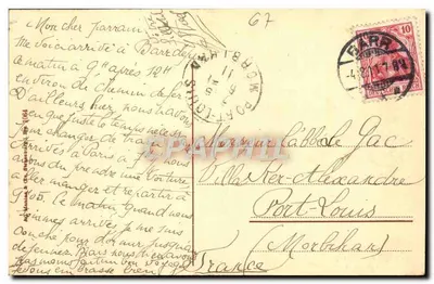 St. Odilienberg — widok zamek na zarośniętej górze — wydawca nieznany — Rewers