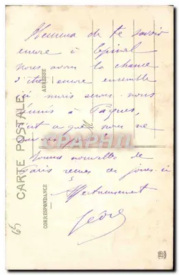 Tarbes — Vista Geral — Fototipo Langueux Frères, Toulouse — Verso