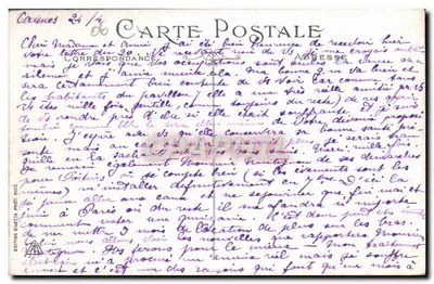 CANNES - Square Mérimée — Straßenszene mit Palmen und Gebäude — Edition Peugeot, n° 516 — Rückseite