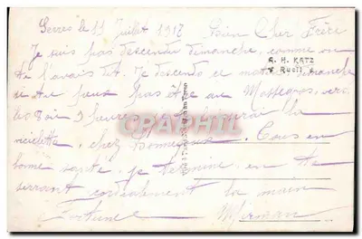 Soldado e jovem mulher — Lembrança Afetuosa — J.K. n° 9579/4 — Verso