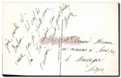 Kobieta w pelerynie trzymająca jesion — Najlepsze objęcia i życzenia do dobrego roku 1918 — Dix — Rewers