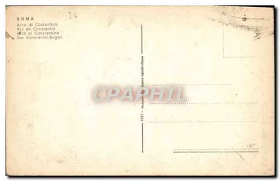Arcus Konstantyna — Rzym — wydawca Cesare Capitello, nr 24 — Rewers