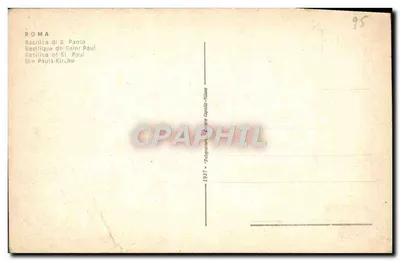 Basílica de São Paulo — Roma — n° 95 — Verso