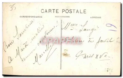 Côte d'Émeraude — Os Rochos Esculpidos — G. F. — Ed. Quéau — Verso