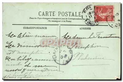 Environs de Brest — Le Passage — Les Rochers — LL. — N° 112 — Verso