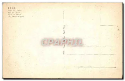 Rzym — Arcus Janusza — Wydawca: Cesare Capitello-Hilman, nr 1937 — Rewers