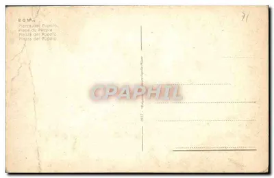 Rome — Piazza del Popolo avec l'Obélisque — éditeur Vidaurre Capilla-Milane — Verso