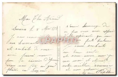 Jovem mulher em vestido rosa segurando um buquê — Porte Bonheur — editor L. HANHÉ, Lancy — Verso