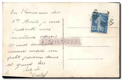 Peixes e flores — poema de amor — editor A. GAVRIL, n° 4492 — Verso