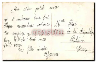 Dziewczynka z bukietem — Porte Bonheur — wydawca Porte Bonheur — Rewers