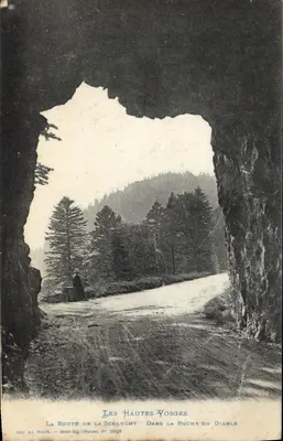 A Estrada da Schlucht — Na Rocha do Diabo — As Altas Vosges — A.J. Welick, N° 2803