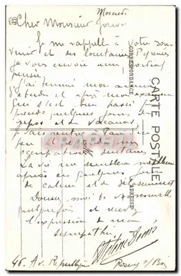 Las Bajas Pirineos — Alta Val de Aspe — El Somport — La Meseta de la Casa Cantonera (1451m) antes de la subida a los Lagos del Col — Fototipo Labouche Frères, Toulouse — Reverso