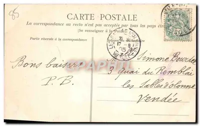 Île-d'Yeu (Vendée) — Oude Kasteel — Héliotypie Odinas et Cie, N° 64 — Achterkant