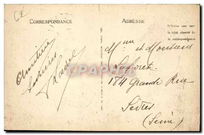 Le Portel — Coucher du Soleil — LL — éditeur LL, n° 109 — Verso