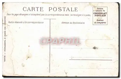 Venise — canal avec gondole et lavandières — Édition spéciale du Chocolat Poulain — Verso