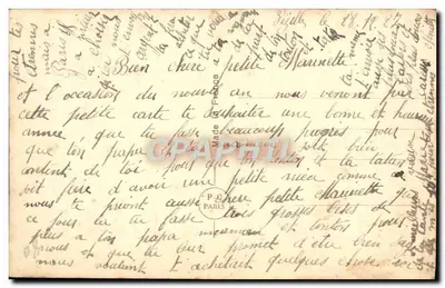 Menina e cachorro na neve — Boa Ano — PC Paris 2289 — Verso