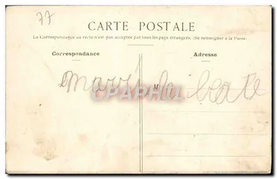 Zamek Vaux-le-Vicomte — Widok mostu i zamku — G.-S. Paris, nr 130 — Rewers