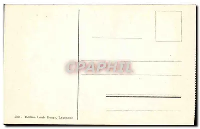 Mont-Blanc, widziany z Przełęczy Balme — L.B. 4961 — Wydawnictwo Louis Burgy, Lausanne — Rewers