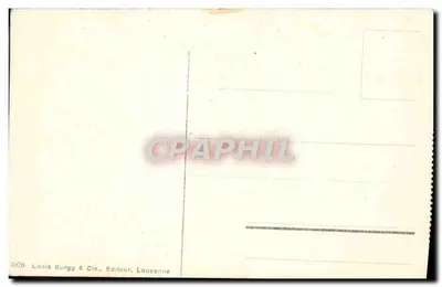 Vallorcine - Aiguille Verte i wieś Poyaz — Louis Burgy & Cie, Lausanne, n° 4926 — Rewers