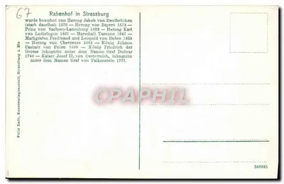 Rabenhof w Strasburgu — historyczne domy — Felix Luth, Strasbourg — Rewers