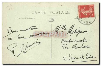 Dolina Cury, blisko Chastellux — Młyn Lingoux — G. Gervais, wyd., Saulieu — Rewers