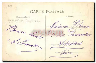 Graville Sainte-Honorine — A Virgem Negra — J. L. (editor ?) — Verso