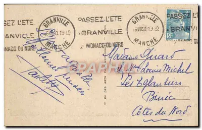 Granville — Ogólny widok basenów i Starego Miasta — Wydawca: Chez des Arts Mécaniques, nr 196 — Rewers