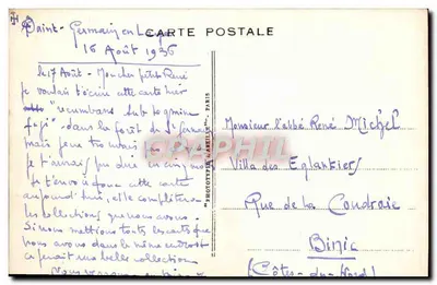 Saint-Germain-en-Laye — El Castillo — Fachada Sureste — A.C. 19 — Reverso