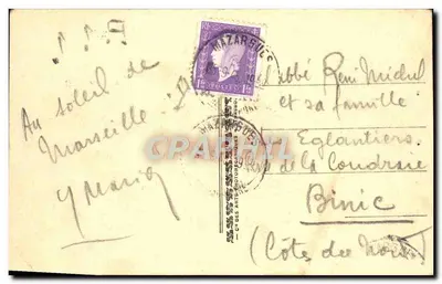 Marseille — Vue prise du transbordeur sur la Joliette et la Cathédrale — Éditeur : C. L. G. (imprimé sur la carte) — Verso