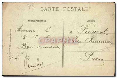 Amiens (Somme) - Katedra ochroniona przed bombardującami 1914-1916 — Imp. R. PRUVOST, Paryż, n° 500 — Rewers