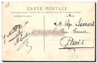 Angoulême — O Teatro — B.P. Paris — Verso