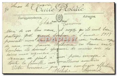 Env. de Angoulême — La Couronne — L'Abbaye — LL. — Verso