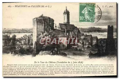 Beaufort-en-Vallée (M. et L.) — vue du château et de la ville — L. V., pbot. n°167