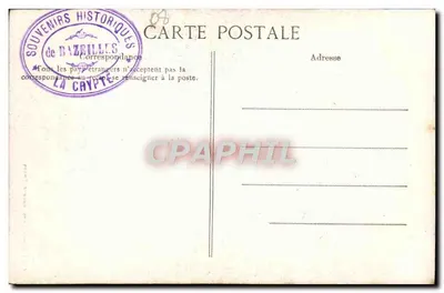 Bazeilles — A Cripta — Monument aos filhos da Baviera mortos em 1º de setembro de 1870 — Suzaïne-Pierson, n°107 — Verso