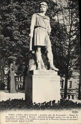 Statue de Rollon à Rouen — Éditeur E.D. — N°76