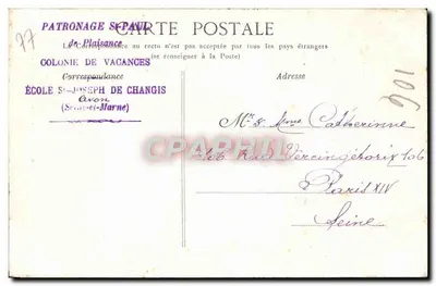 Calvario de Fontainebleau — Bosque de Fontainebleau — G.B.N.G. Fontainebleau — Reverso