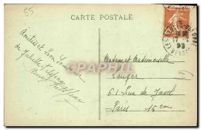 LES SABLES-D'OLONNE — La Plage — Édition des Nouvelles Galeries, n° 108 — Verso