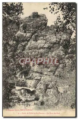 Le Saut du Cerf — Forêt de Sillé-le-Guillaume — Chemains, lith. Sillé-le-Guillaume