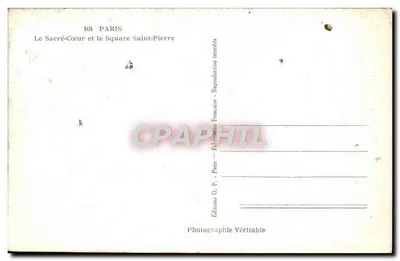 Il Sacro Cuore e il Piazza San Pietro — Parigi — Edizioni O. P. Parigi — Verso