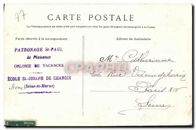 Forêt de Fontainebleau — Médailion Colinet — Verlag Médailion Colinet — Rückseite