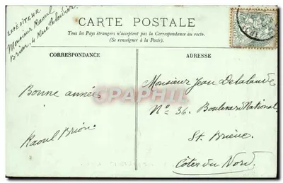 Cherbourg — Statua Napoleona I zrobiona przez Véela (Detal) — LL. — Rewers