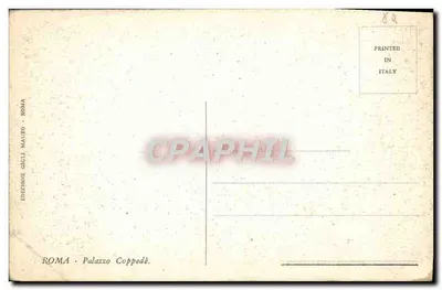 Stara pocztówka Roma Palazzo Coppede — Rewers