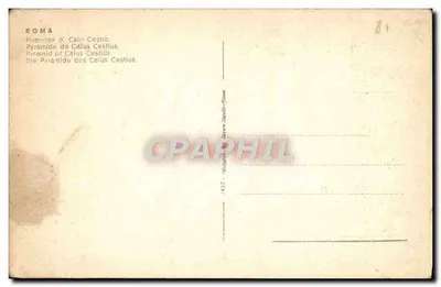 Piramida Kaliguly — Rzym — n°81 — Rewers
